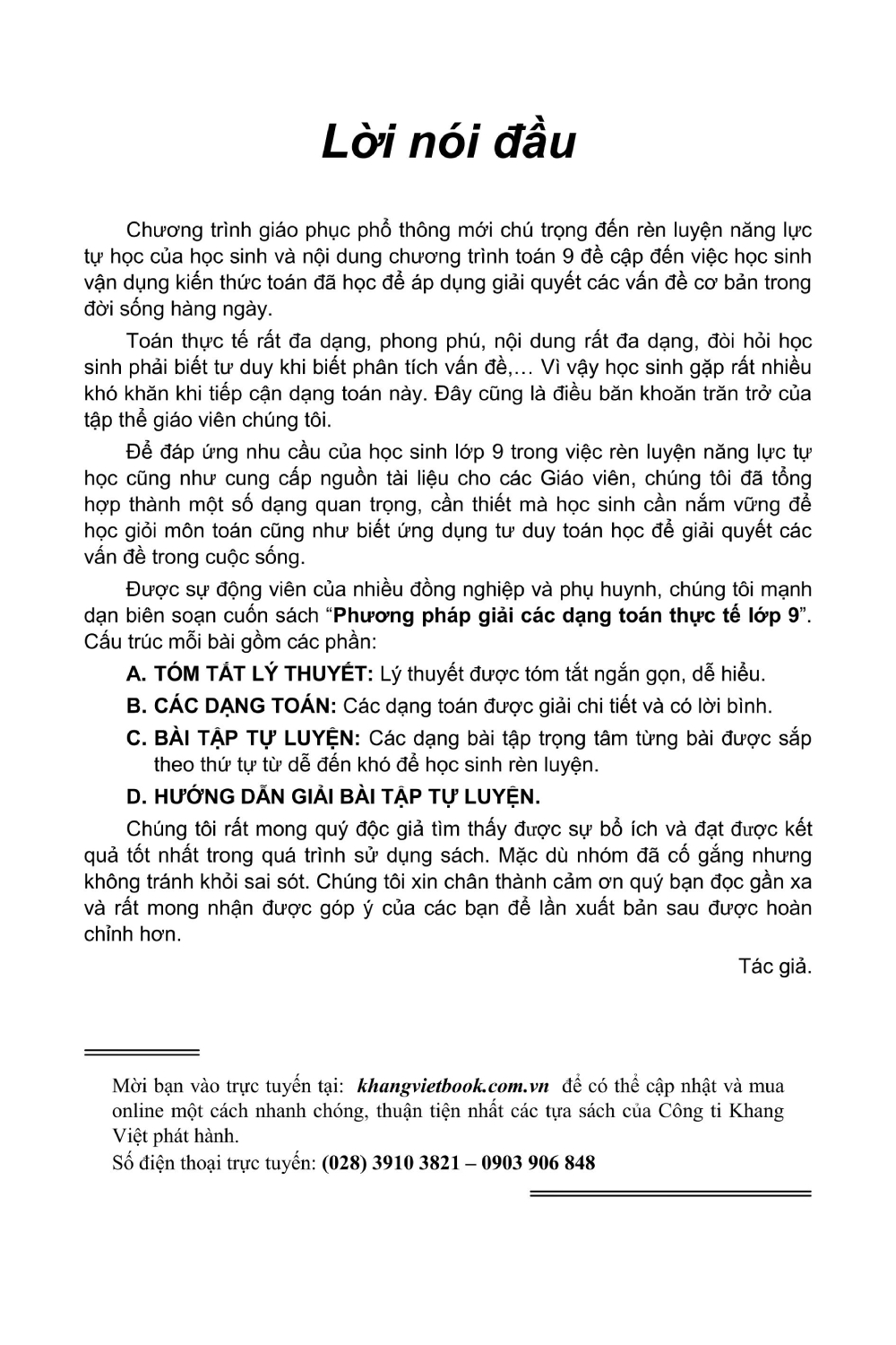 PHƯƠNG PHÁP GIẢI CÁC DẠNG TOÁN THỰC TẾ LỚP 9 (Tài liệu dùng chung cho các bộ sách)